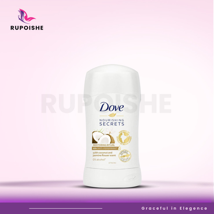 Dove Nourishing Secrets Restoring Ritual Antiperspirant with Coconut and Jasmine Flower Scent 40ml Rupoishe
